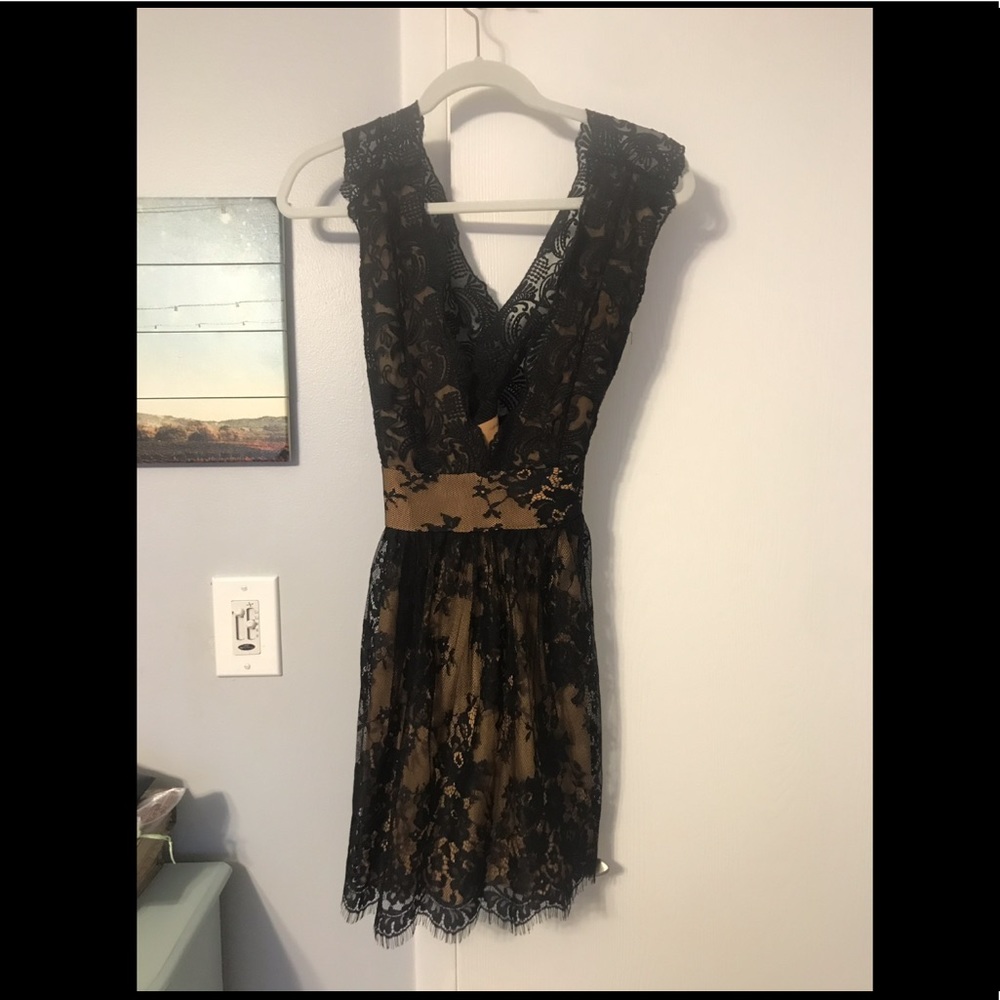 Free people lace black dress, never worn